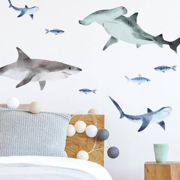 RoomMates(R) Sharks Peel &amp; Stick Wall Decal Set - image 