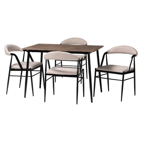 Baxton Studio Orrin Modern Industrial 5pc. Dining Set