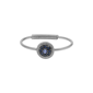 1928 Round Blue Crystal Wire Bangle Bracelet - image 1