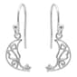 Marsala Sterling Silver Filigree Moon & Star Earrings - image 1