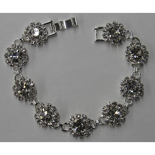 Rosa Rhinestones Daisy Design Bracelet