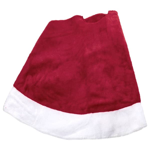 Burgundy Tree Skirt w/White Border - image 