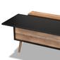 Baxton Studio Jensen Black/Rustic Brown Finish Wood Coffee Table - image 7