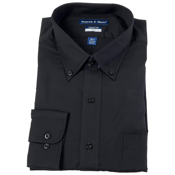 Mens Big &amp; Tall Preswick &amp; Moore Wrinkle Free Dress Shirt - Black - image 