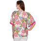 Womens Ruby Rd. Hothouse Florals Short Sleeve Tropical Blouse - image 2