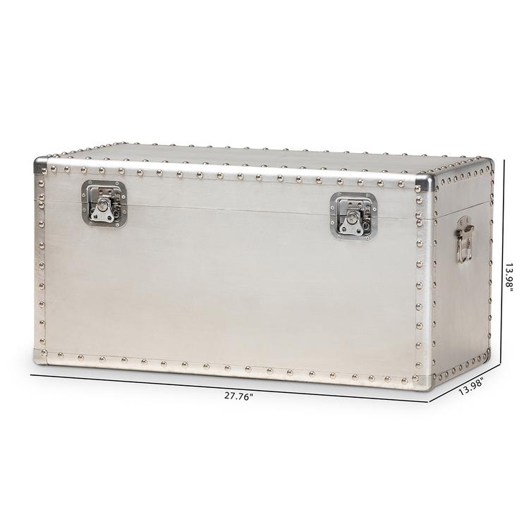 Baxton Studio Serge Metal Storage Trunk