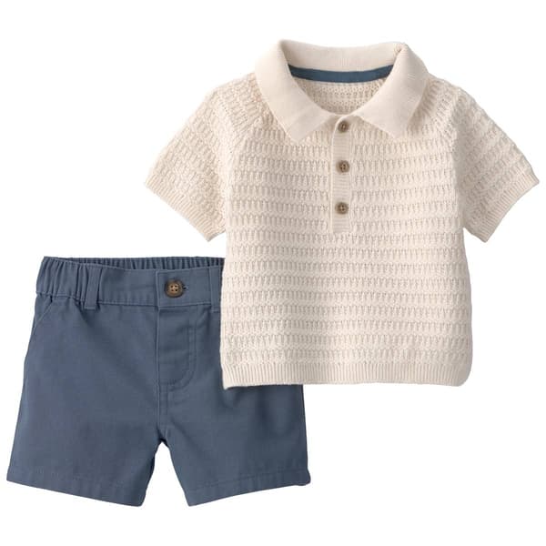 Baby Boy (12-24M) Carter''s(R) Woven Polo & Shorts Set - image 