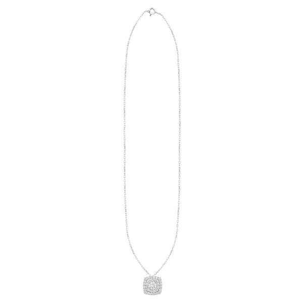 Nova Star(R) Lab Grown Diamond Cushion Double Halo Pendant
