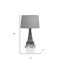HomeRoots 25in. Black Acrylic Paris Eiffel Tower Desk Table Lamp - image 2