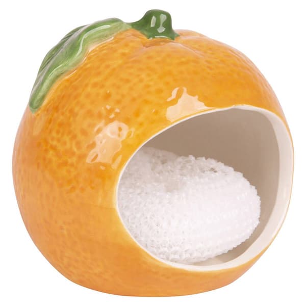 Home Essentials Orange Figural Scrubby Holder - image 