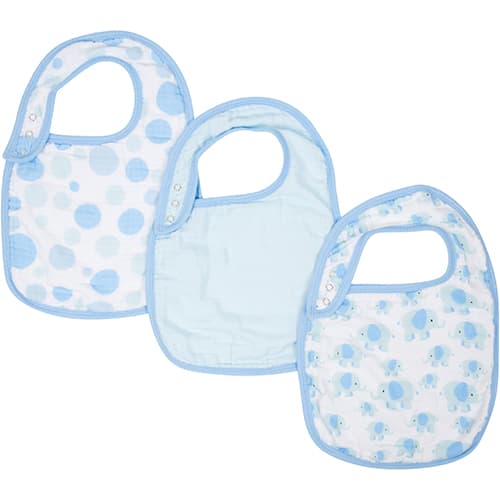 Baby Boy MiracleWare® Skinny Bibs - Elephants