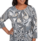 Womens Alfred Dunner Santa Barbara Reversible Paisley Blouse - image 5