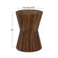 9th & Pike® Contemporary Brown Teak Wood Accent Table - image 3