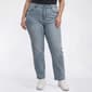 Plus Size Bleu Denim Straight Leg Jeans - image 1