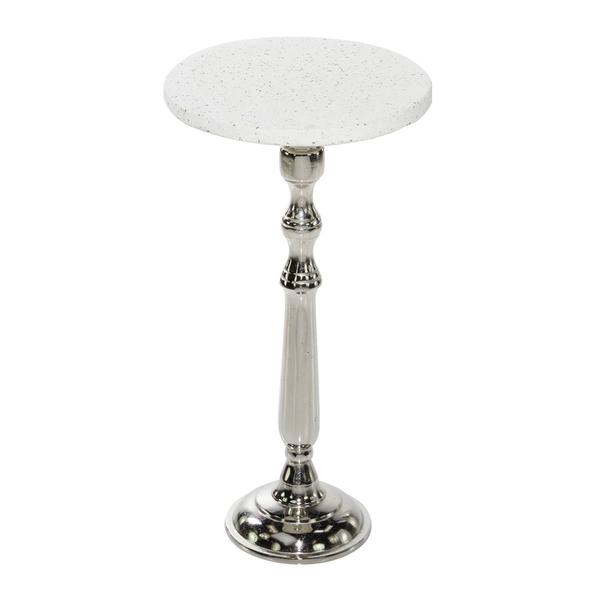 9th & Pike® Silver Traditional Terrazzo Accent Table
