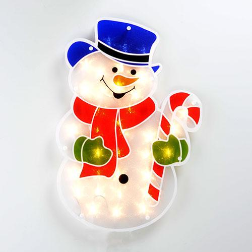 Sienna 35 Light Glazed Window Snowman - image 