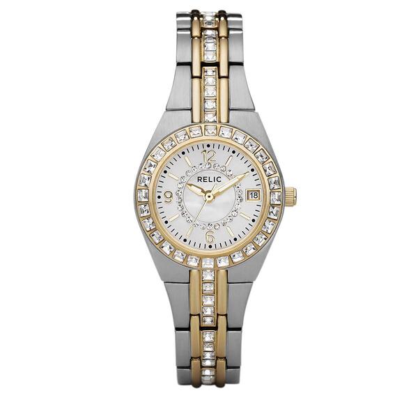 Womens RELIC by Fossil Queens Court Two-Tone Watch - ZR11775 - image 