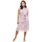 Petite MSK Cap Sleeve Floral Chiffon Pintuck Midi Dress - image 1