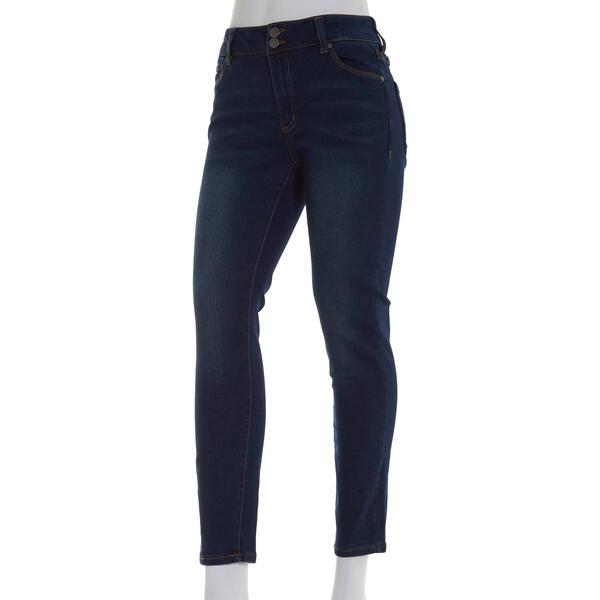 Womens Tahari Comfort Luxe Mid Rise Skinny Double Button Jeans - image 