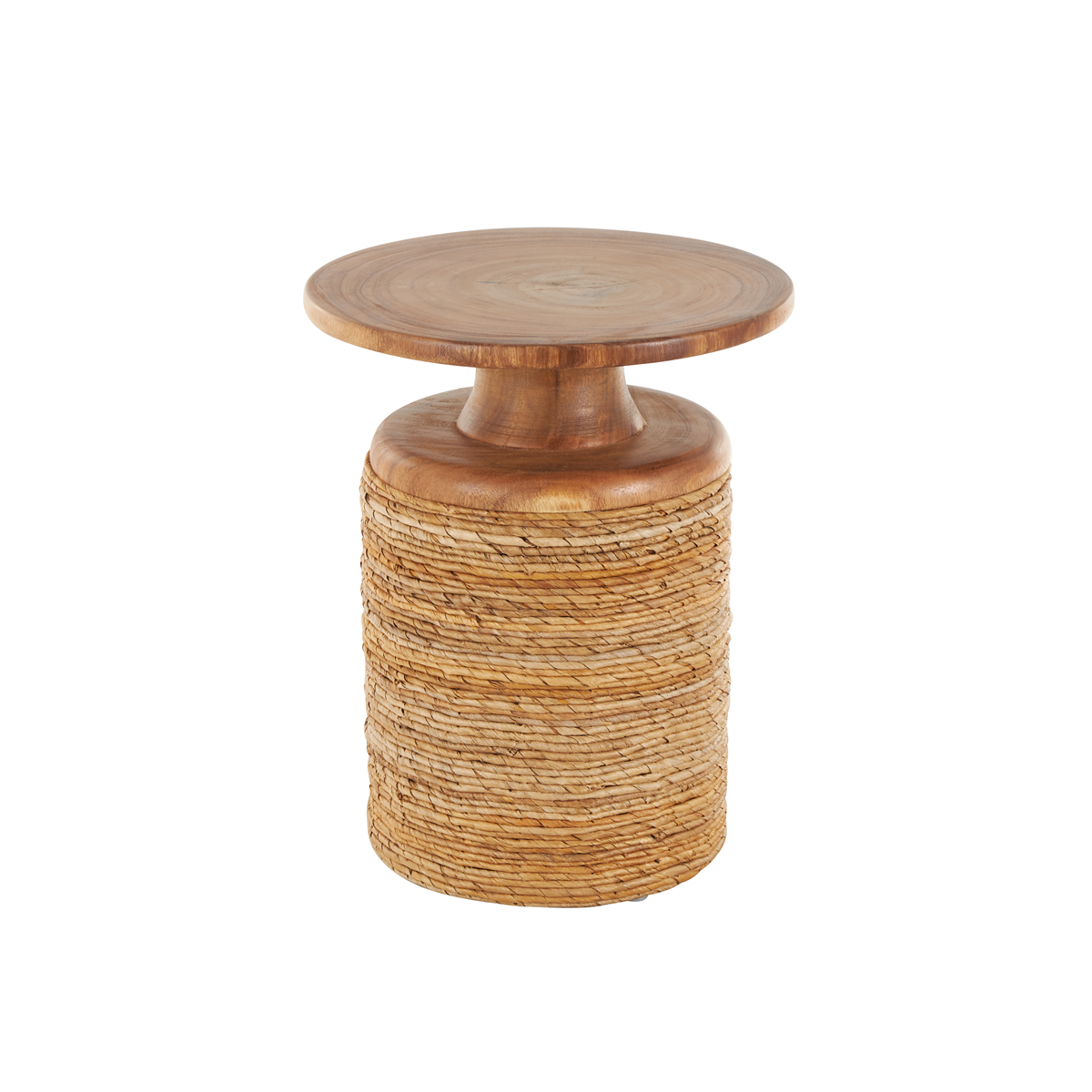 9th & Pike® Traditional Brown Banana Leaf Accent Table