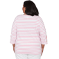 Plus Size Alfred Dunner Classics 3/4 Floral Sleeve Stripe Blouse - image 2