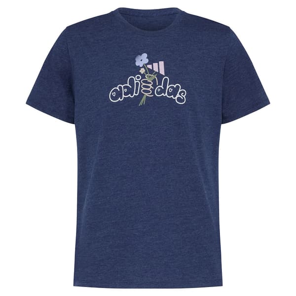 Girls (7-16) adidas® Short Sleeve Heather Bouquet Regular Fit Tee