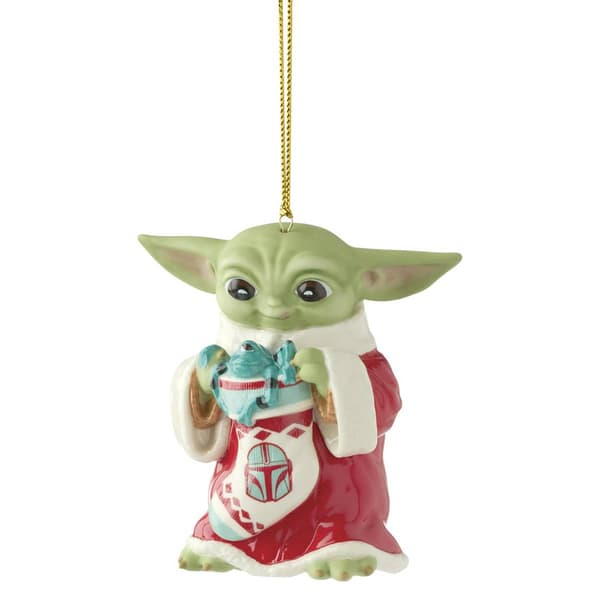 Lenox&#40;R&#41; Holiday Grogu with Stocking Ornament - image 