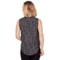 Womens Emaline Essentials Sleeveless V-Neck Polka Dot Blouse - image 3