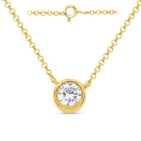 Nova Star(R) 1/2ctw. Lab Grown Diamond Bezel Necklace - image 