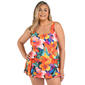 Plus Size Maxine Hibiscus Honey Princess Seam Swimdress - image 1