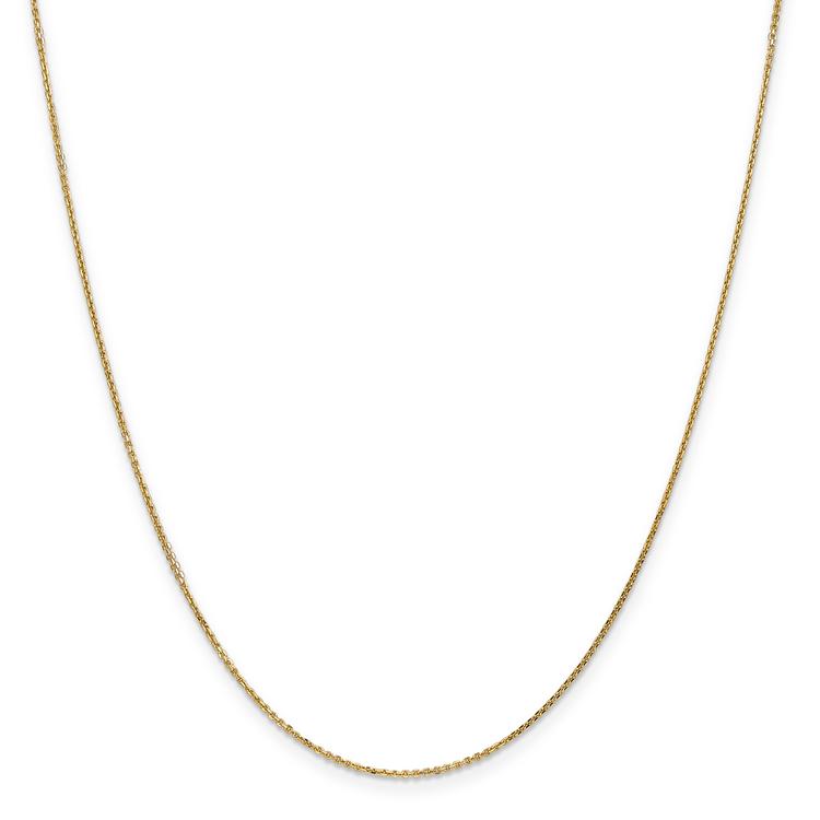 Unisex Gold Classics(tm) .95mm. 14kt. Diamond Cut Cable Necklace