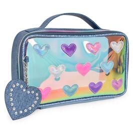 OMG Accessories Hearts Clear Travel Pouch