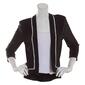Womens MSK 3/4 Sleeve Rhinestone Trim High Low Jacket - image 1