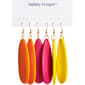 Ashley Cooper(tm) 3pr. Gold Plated Wood Drop  Earrings - image 1
