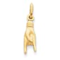 Gold Classics&#40;tm&#41; 14kt. Good Luck Hand Charm - image 1