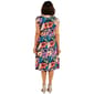 Petite Connected Apparel Short Sleeve Tropical Side Tie Dress - image 3