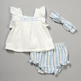 Baby Girl &#40;3-12M&#41; Little Me&#40;R&#41; Sprigs Top & Bloomers Set