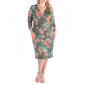 Plus Size 24/7 Comfort Apparel 3/4 Sleeve Surplice Wrap Dress - image 1