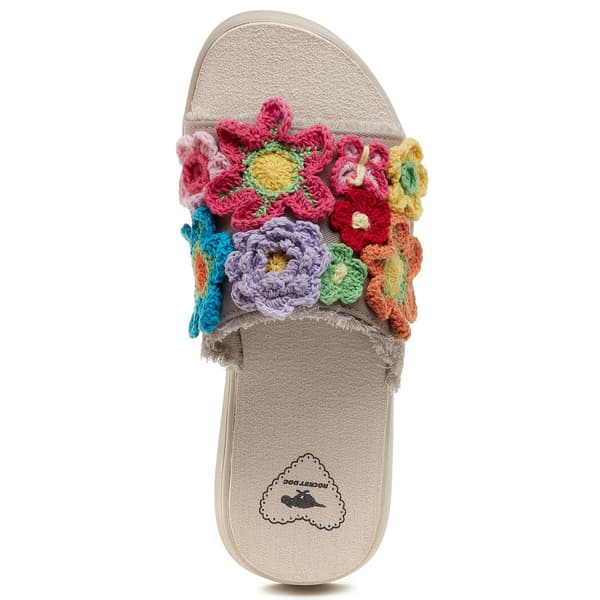 Womens Rocket Dog Novel Crochet Slide Sandals