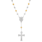 Mens Iron Saints Two-Tone Rosary with Cross & Crucifix - image 1