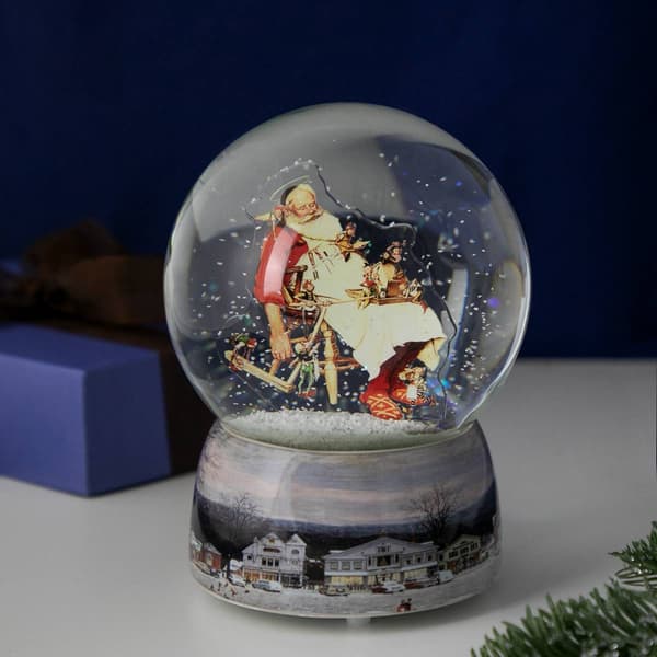 Northlight Seasonal 6.5in. Norman Rockwell Santa Snow Globe