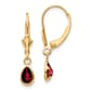 Gemstone Classics&#40;tm&#41; 14kt. Gold Pear Garnet Dangle Earrings - image 1