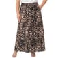 Plus Size NY Collection Tie Waist Brown Pelage Maxi Skirt - image 1