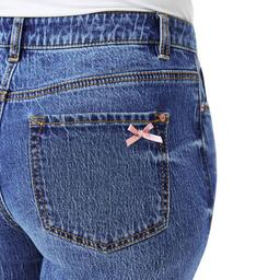 Juniors Wallflower Fearless Curvy Wide Leg Bow Jeans