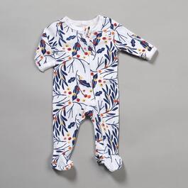 Baby Girl &#40;NB-9M&#41; Mini Hop Leaf & Berry Zip Footie Pajamas