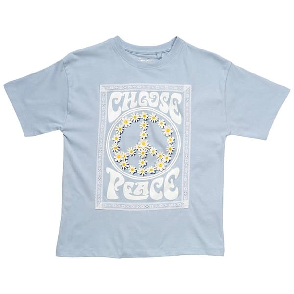 Girls (7-16) Jessica Simpson Choose Peace Oversized Tee - image 
