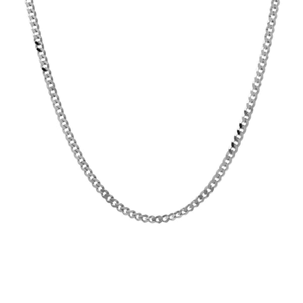 18in. Polished Sterlng Silver Grometta Chain Necklace - image 