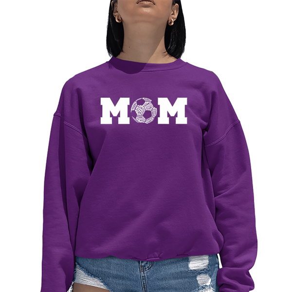 Plus Size LA Pop Art Soccer Mom Word Art Crewneck Sweatshirt - image 