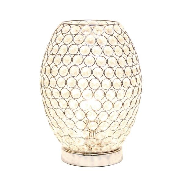 Elegant Designs Elipse Crystal Curved Uplight Table Lamp