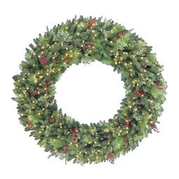 Puleo International 60in. Pre-Lit Rocky Mountain Spruce Wreath
